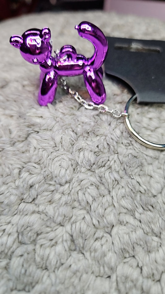 Balloon kitty Keychain (purple)